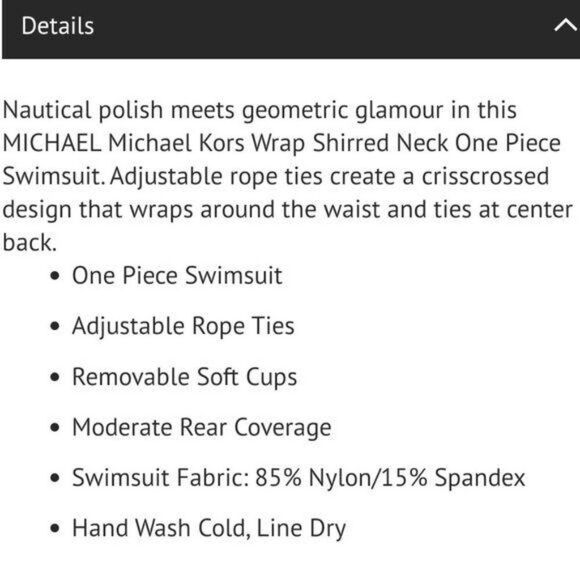 Michael Kors Rope Geo Print Plunging Neckline One-Piece Swimsuit - Picture 14 of 15